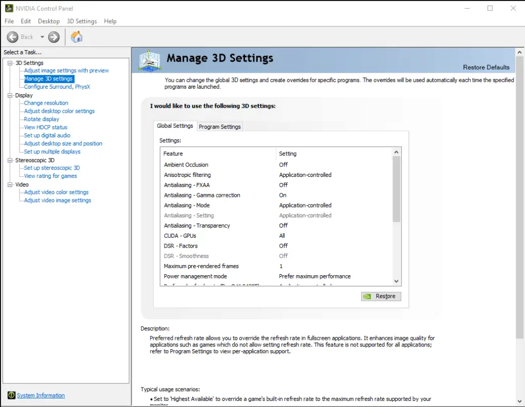 amd how to manage 3d settings