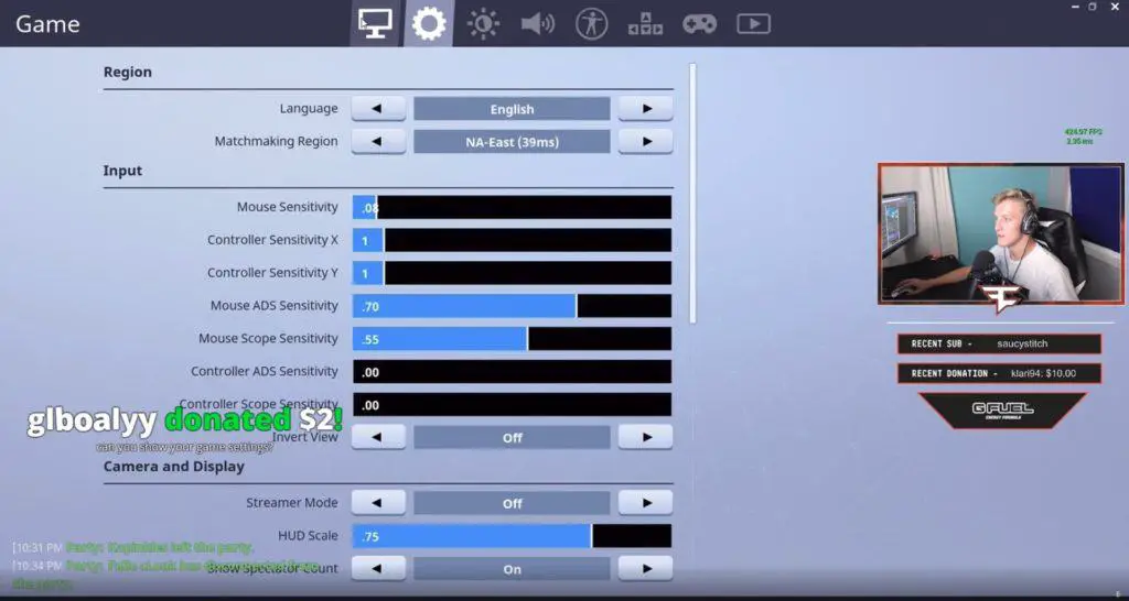 faze tfue fortnite settings config and gear tfue mouse sensitivity keybinds - tfue fortnite sensitivity and dpi