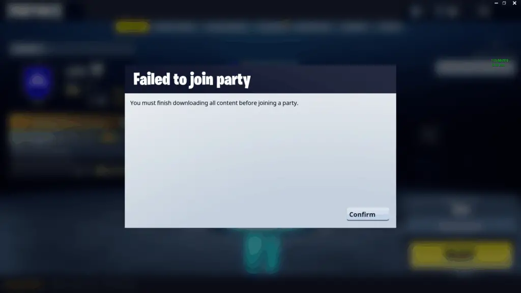 You Must Finish Downloading All Content Before Joining a Party