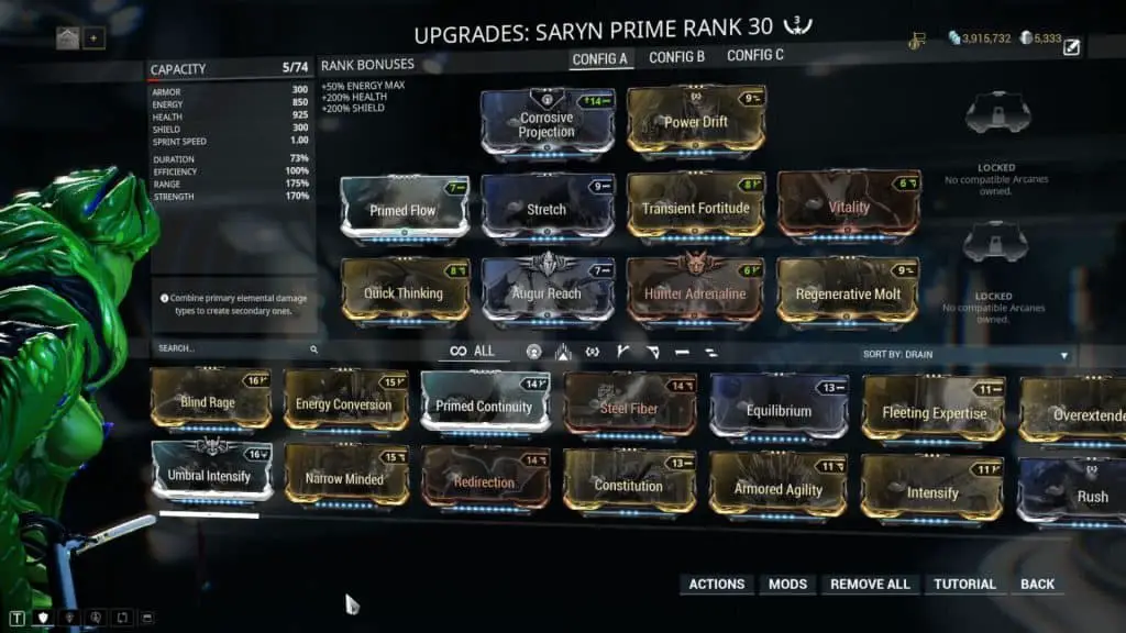 Saryn Elite Sanctuary Onslaught Build